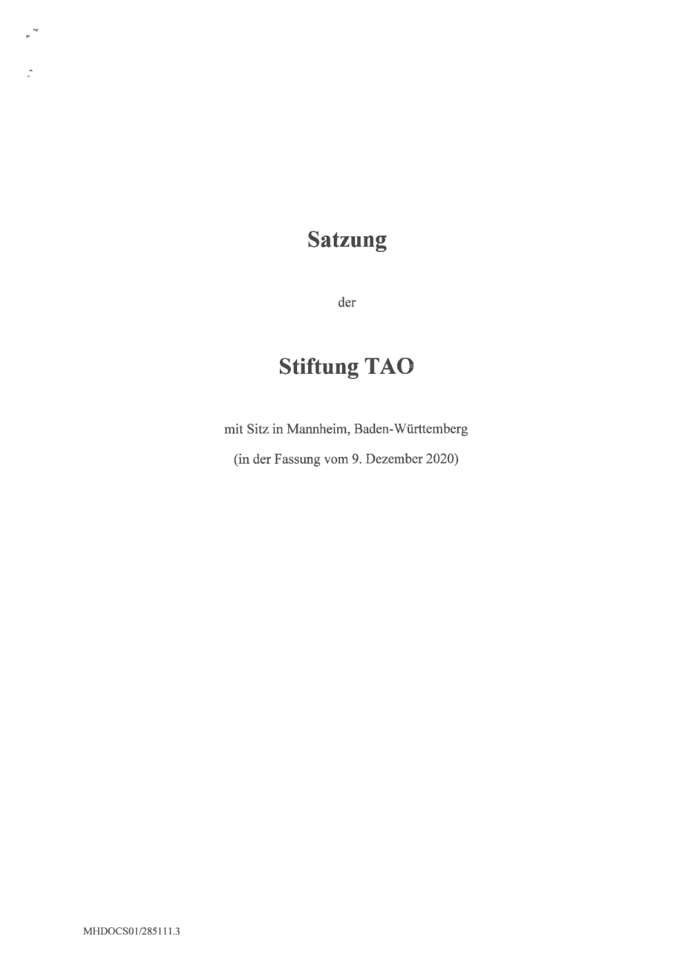 Satzung